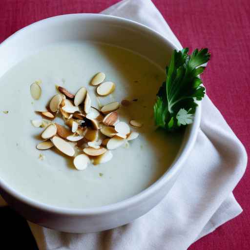 Chilled cauliflower and almond soup