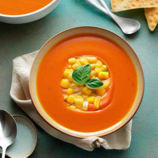 Chilled corn and tomato soup