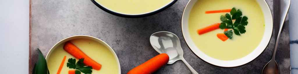 Chilled ginger and lemongrass soup with carrots