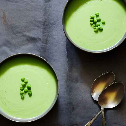 Chilled pea and leek soup