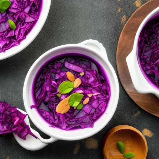 Chilled red cabbage and beet soup