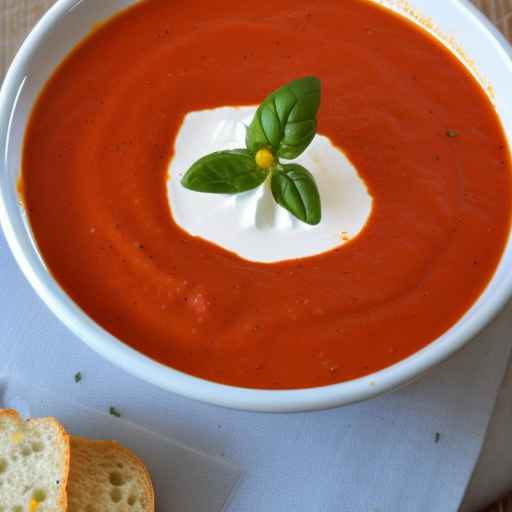 Chilled roasted pepper and tomato soup