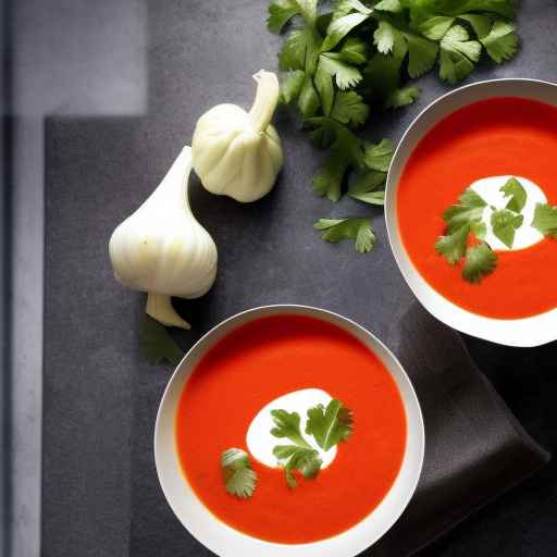 Chilled spicy tomato and celery soup