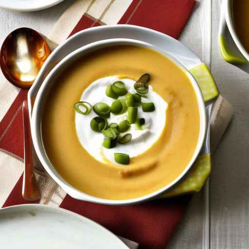 Chilled sweet potato and coconut soup