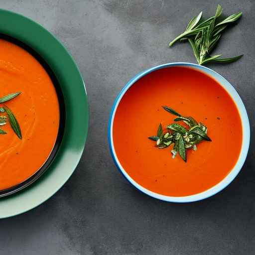 Chilled tomato and tarragon soup