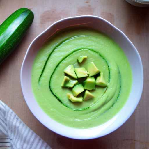 Chilled zucchini and avocado soup