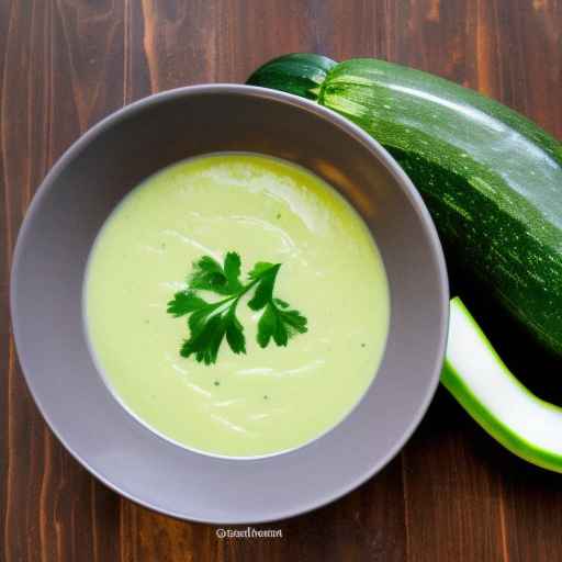 Chilled zucchini and coconut milk soup