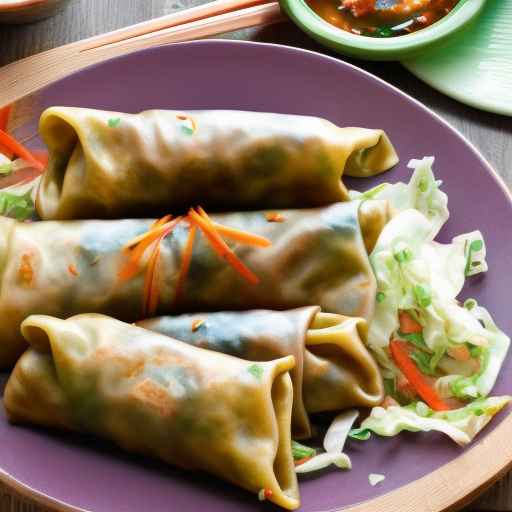 Chinese five-spice pork and cabbage egg rolls