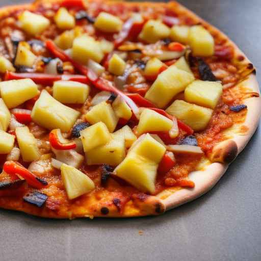 Chipotle Chicken Pizza with Pineapple and Red Pepper