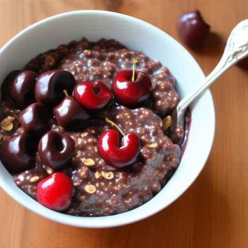 Chocolate and cherry porridge