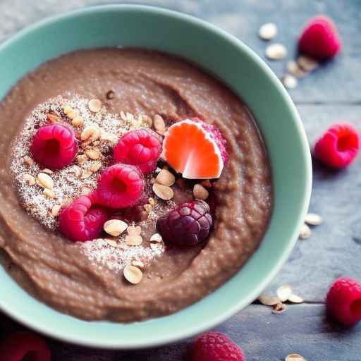 Chocolate and Raspberry Porridge with Buckwheat