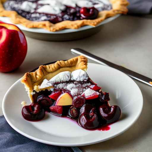 Chocolate Cherry Pie with Apples