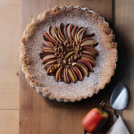 Chocolate Walnut and Pear Tart