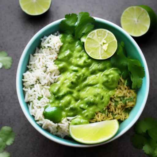 Cilantro Lime Rice Bowl with Green Topping
