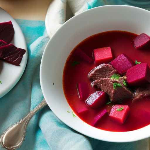 Classic Borscht with Beef and Beets