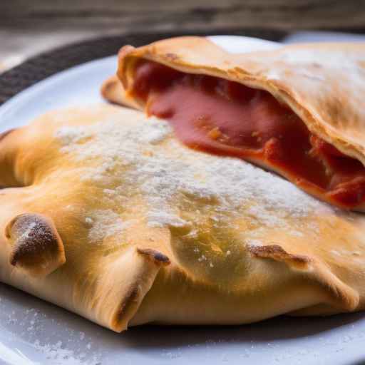 Classic Calzone with Mozzarella Cheese, Pepperoni, and Tomato Sauce
