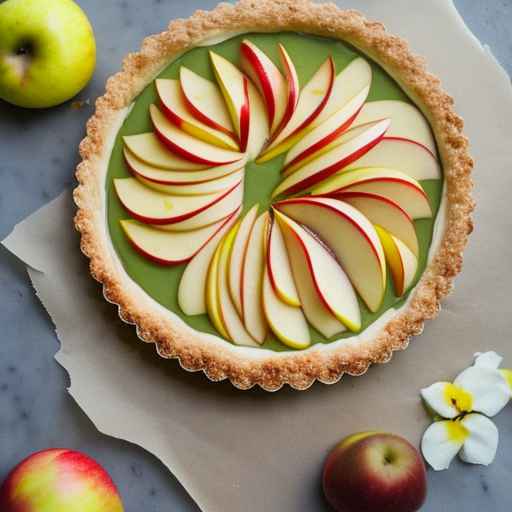 Coconut and Passionfruit Tart with Apples