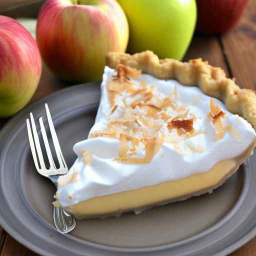 Coconut Cream Pie with Apples and Rum