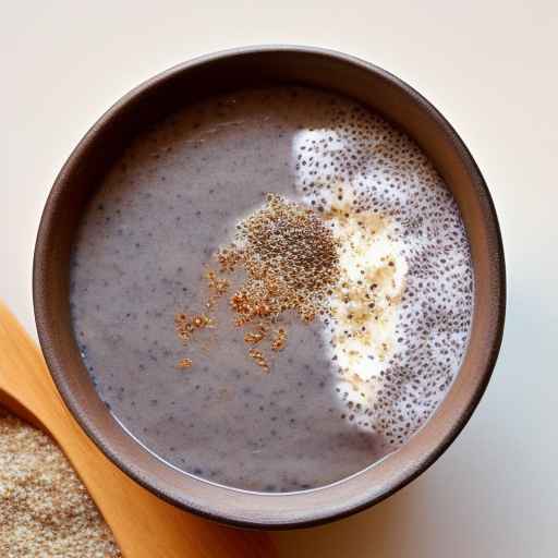 Coconut milk and chia seed porridge
