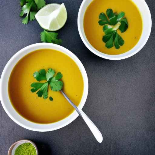 Cold carrot and cilantro soup