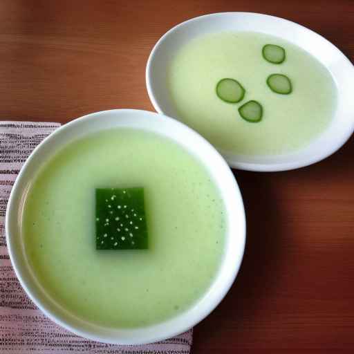 Cold honeydew and cucumber soup