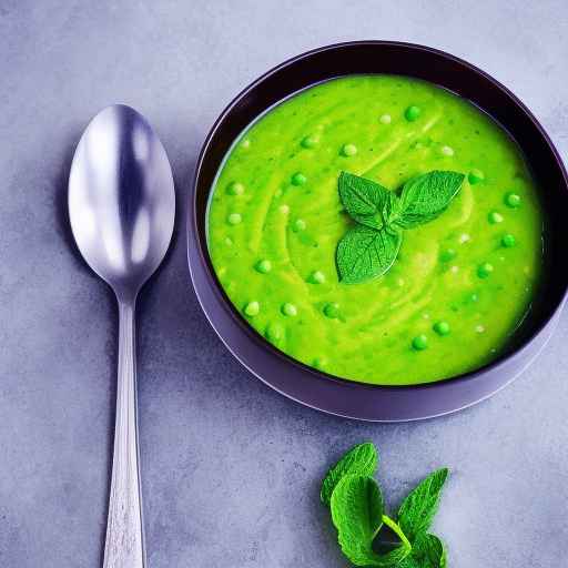 Cold pea and mint soup