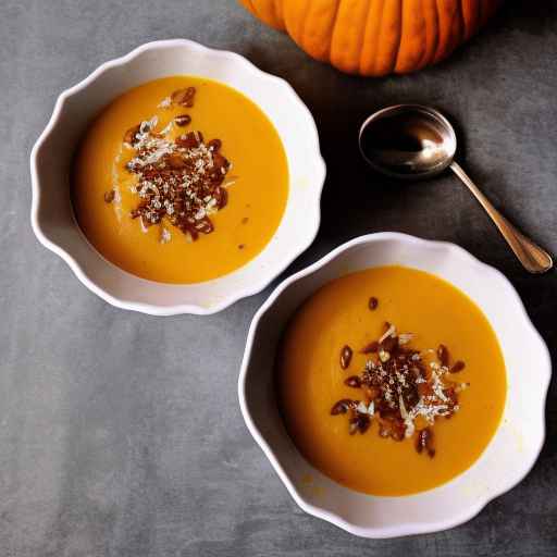 Cold pumpkin and coconut soup