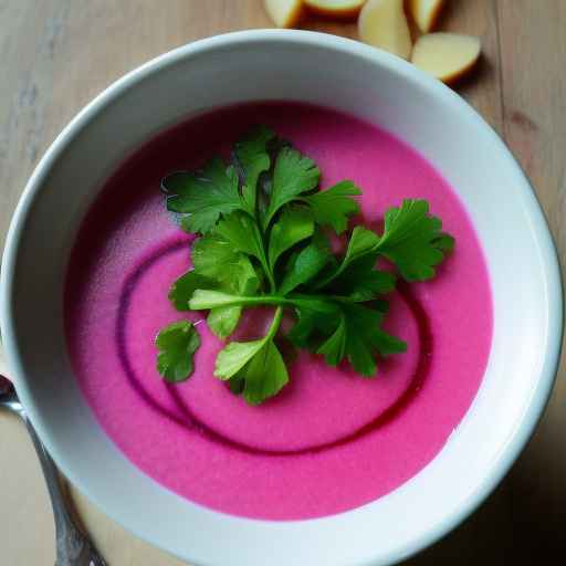 Cold radish and beetroot soup