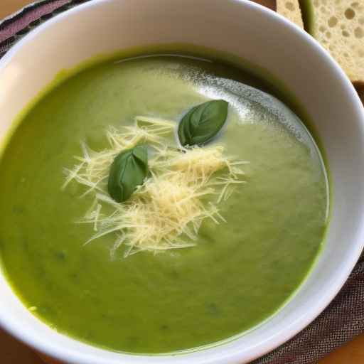 Cold zucchini and basil soup