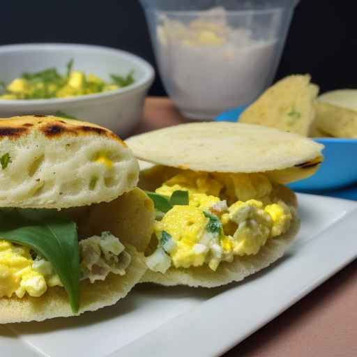 Colombian Egg Salad with Arepas