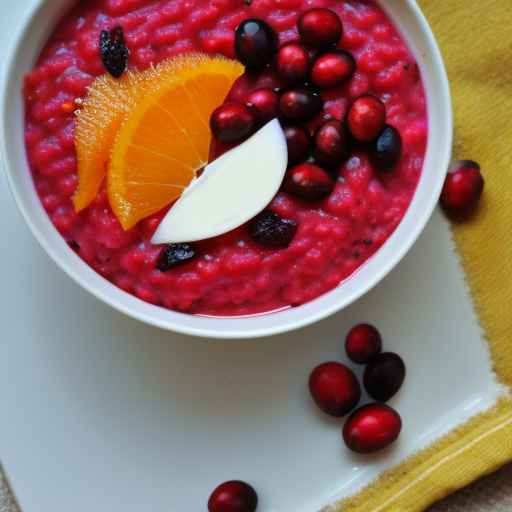 Cranberry and orange porridge