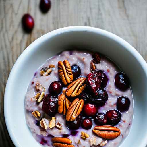 Cranberry and pecan porridge