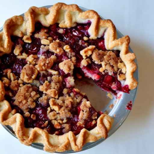 Cranberry Walnut Streusel Pie