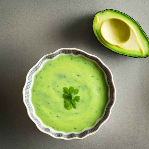 Creamy avocado and cucumber soup