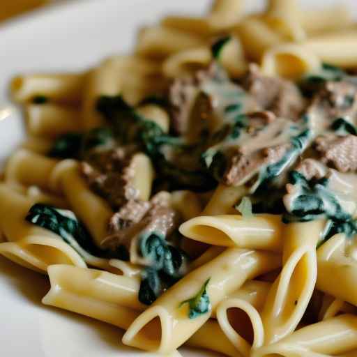 Creamy Beef and Spinach Pasta