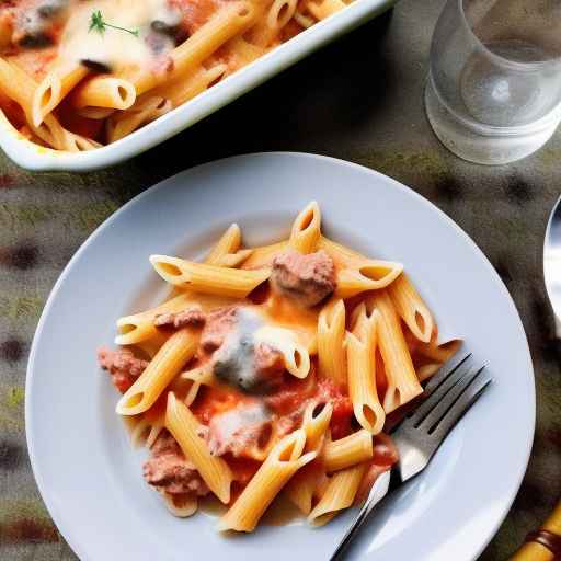 Creamy Beef and Tomato Pasta Bake