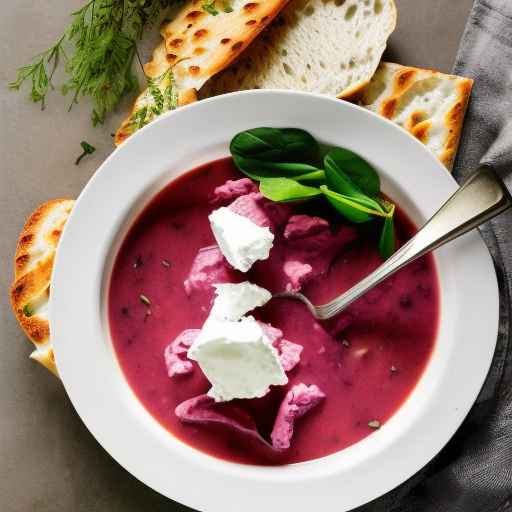 Creamy Borscht with Goat Cheese