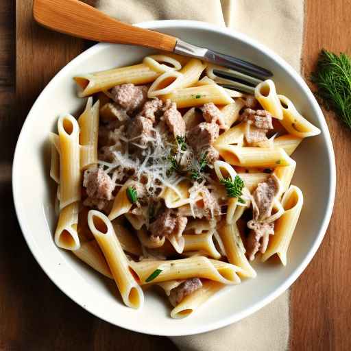 Creamy Caramelized Onion and Meat Pasta