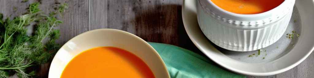 Creamy carrot and ginger soup