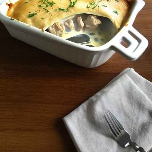 Creamy chicken and mushroom casserole