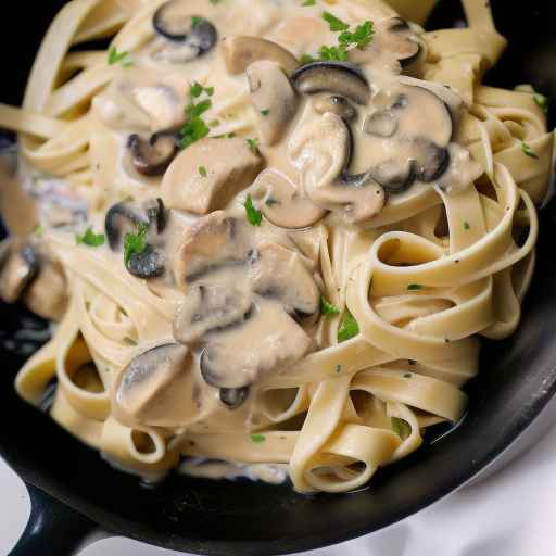 Creamy Chicken and Mushroom Fettuccine