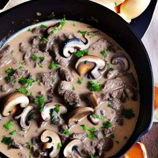 Creamy Garlic Beef and Mushrooms