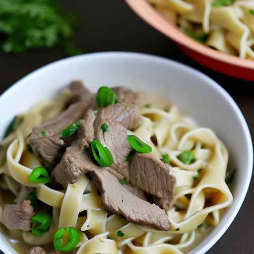 Creamy Garlic Beef and Noodles