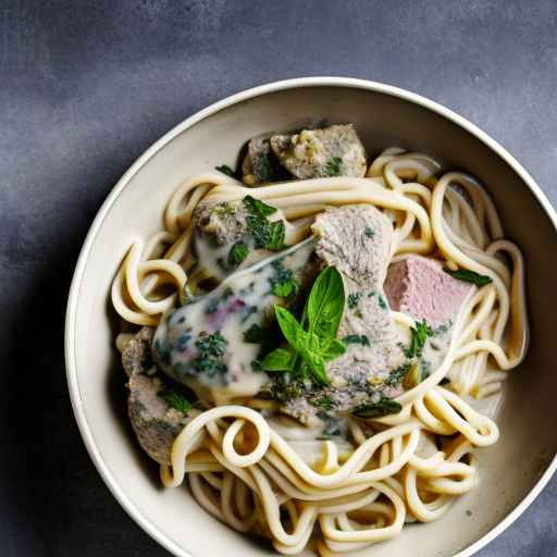 Creamy Herb Meat and Noodles