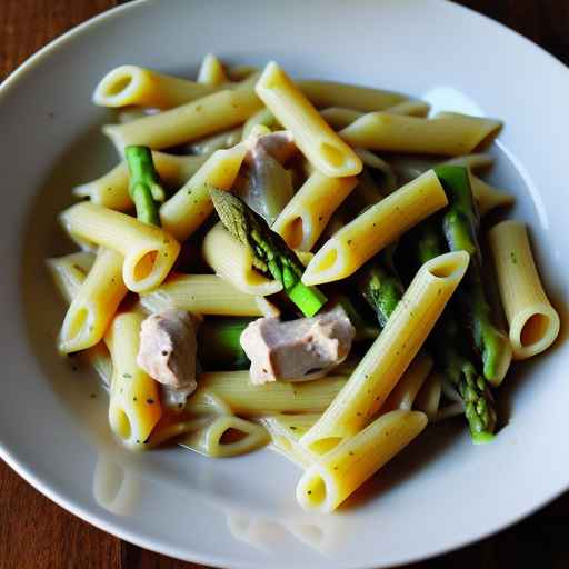 Creamy Meat and Asparagus Pasta