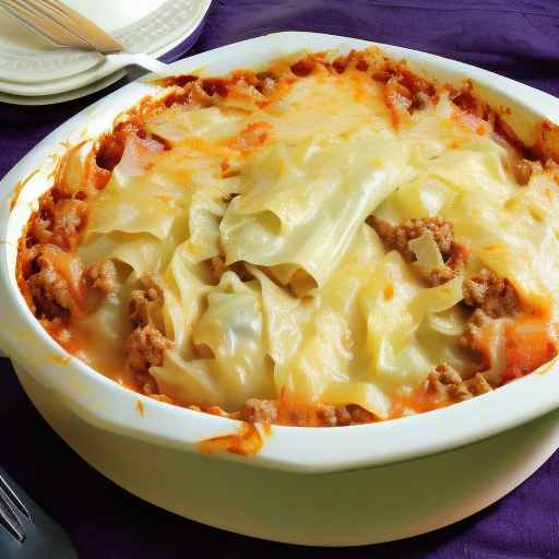 Creamy Meat and Cabbage Roll Casserole