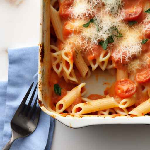 Creamy Meat and Tomato Pasta Bake