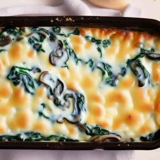 Creamy Mushroom and Spinach Gratin