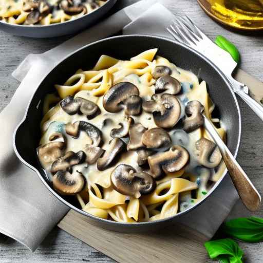 Creamy Mushroom Pasta with Beef