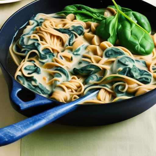 Creamy Spinach Beef and Noodles